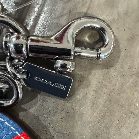 COACH red white and blue beachball keychain/bag charm! Comes with COACH pouch! - Picture 7 of 7
